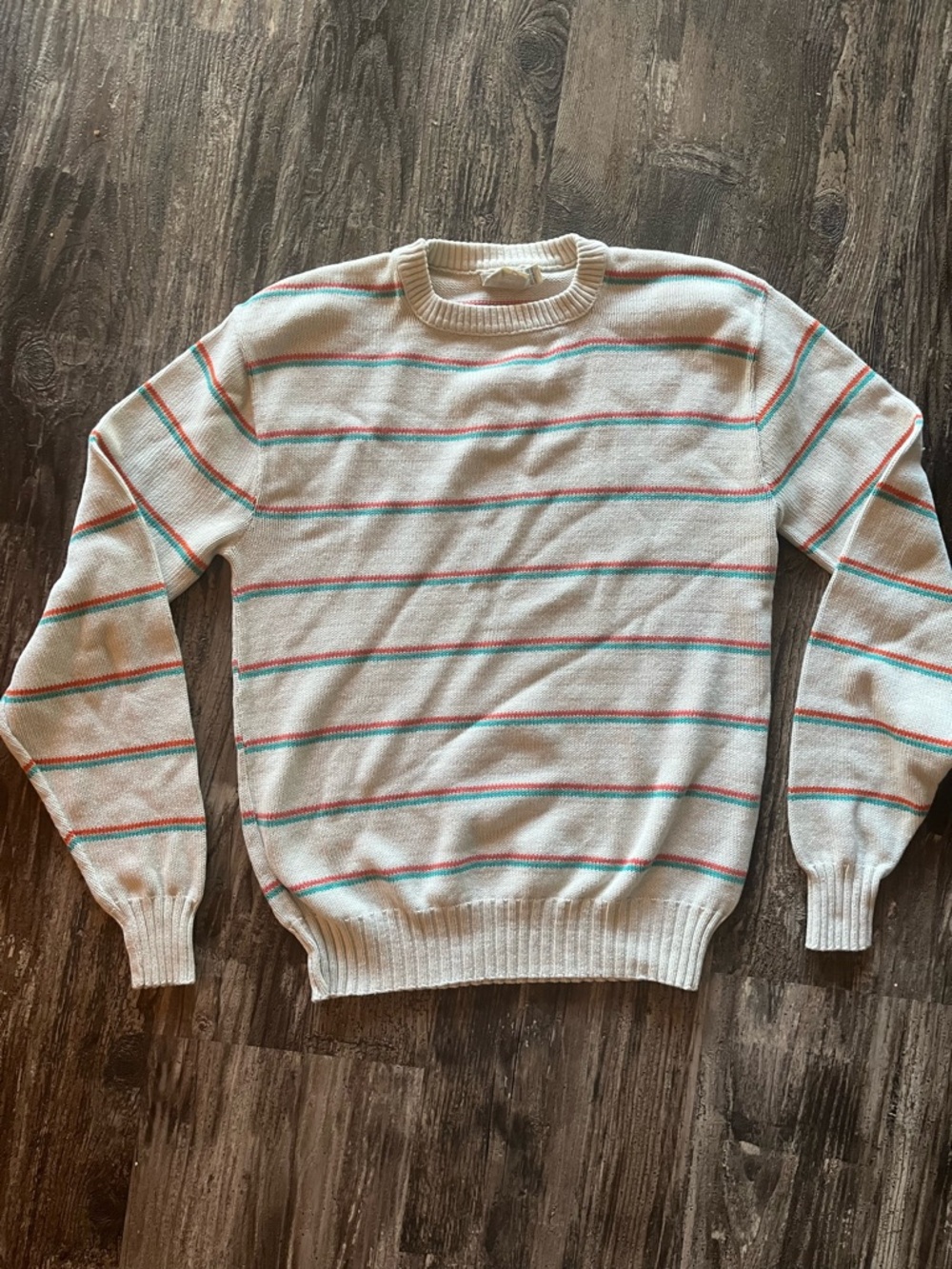 VTG Jg Hook Cream Stripe Crewneck Women’s Sweater